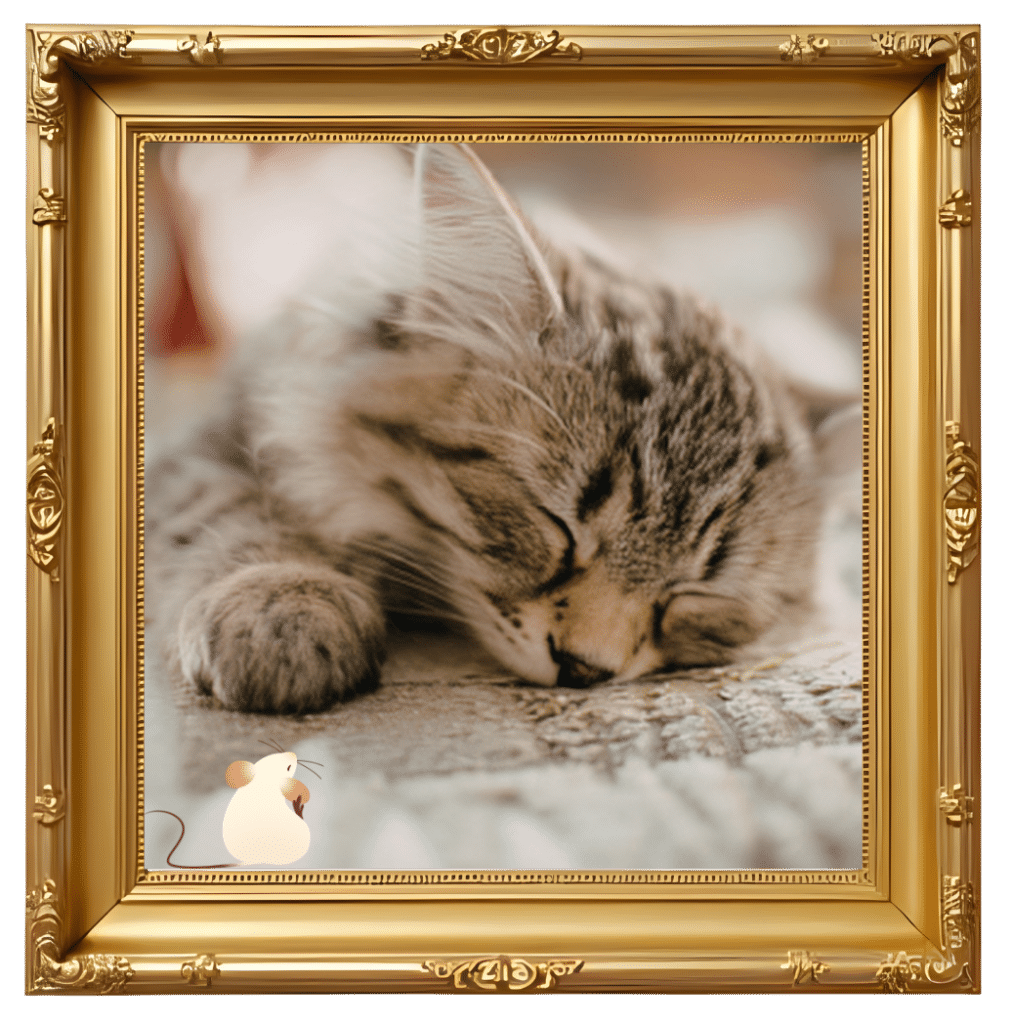 Taking pet photo featuring a sleeping cat at The Colony Animal Clinic in The Colony, TX